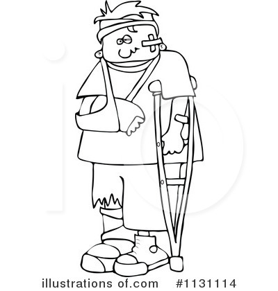 Royalty-Free (RF) Injured Clipart Illustration by djart - Stock Sample #1131114