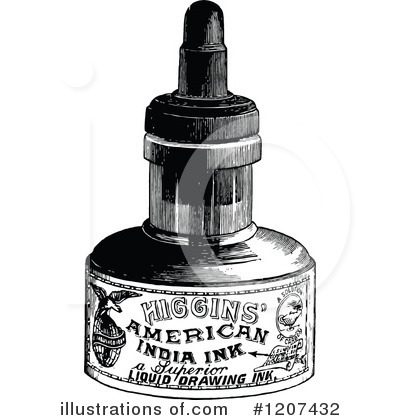 Ink Bottle Clipart #1207432 by Prawny Vintage