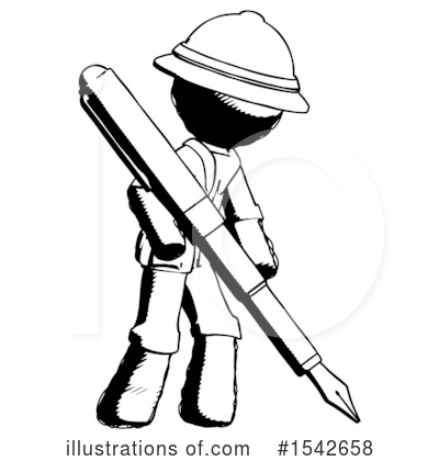 Royalty-Free (RF) Ink Design Mascot Clipart Illustration by Leo Blanchette - Stock Sample #1542658