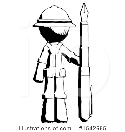 Royalty-Free (RF) Ink Design Mascot Clipart Illustration by Leo Blanchette - Stock Sample #1542665