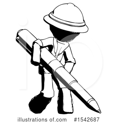 Royalty-Free (RF) Ink Design Mascot Clipart Illustration by Leo Blanchette - Stock Sample #1542687