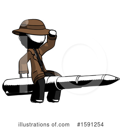 Royalty-Free (RF) Ink Design Mascot Clipart Illustration by Leo Blanchette - Stock Sample #1591254