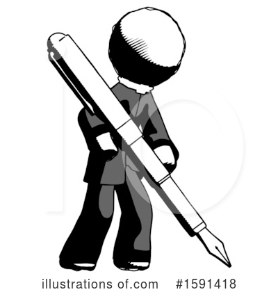 Royalty-Free (RF) Ink Design Mascot Clipart Illustration by Leo Blanchette - Stock Sample #1591418