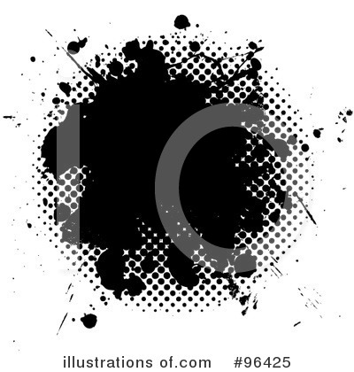 Royalty-Free (RF) Ink Splatter Clipart Illustration by michaeltravers - Stock Sample #96425