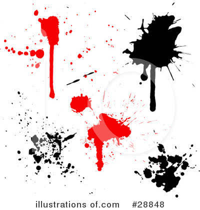 Royalty-Free (RF) Ink Splatters Clipart Illustration by KJ Pargeter - Stock Sample #28848