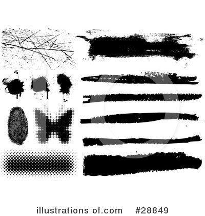 Royalty-Free (RF) Ink Splatters Clipart Illustration by KJ Pargeter - Stock Sample #28849