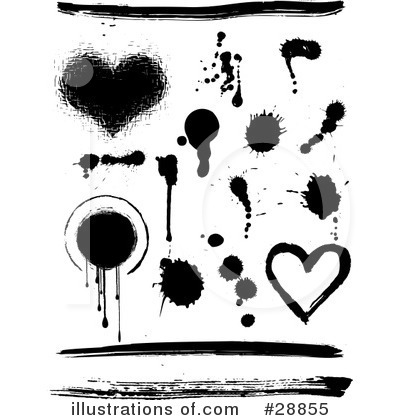 Royalty-Free (RF) Ink Splatters Clipart Illustration by KJ Pargeter - Stock Sample #28855