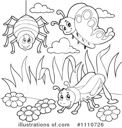 Royalty-Free (RF) Insects Clipart Illustration by visekart - Stock Sample #1110726