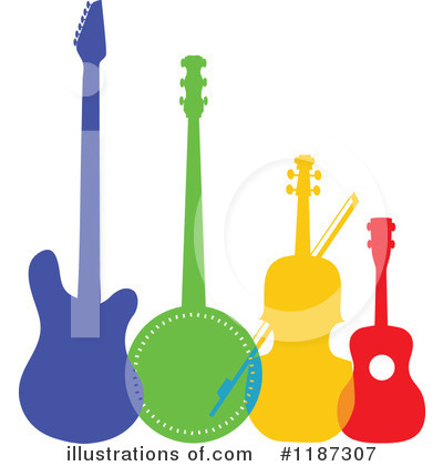 Guitars Clipart #1187307 by Maria Bell