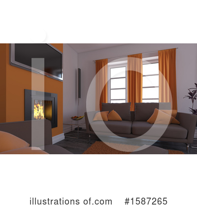 Fireplace Clipart #1587265 by KJ Pargeter