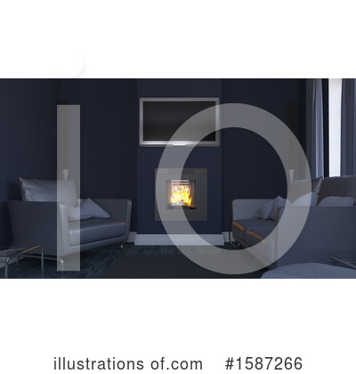 Fireplace Clipart #1587266 by KJ Pargeter