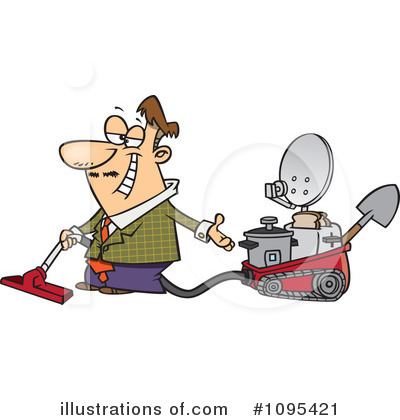 Vacuuming Clipart #1095421 by toonaday