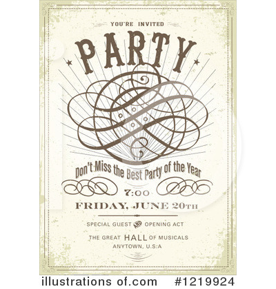 Royalty-Free (RF) Invite Clipart Illustration by BestVector - Stock Sample #1219924