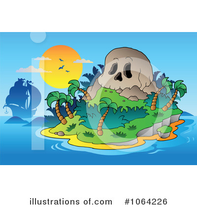 Royalty-Free (RF) Island Clipart Illustration by visekart - Stock Sample #1064226