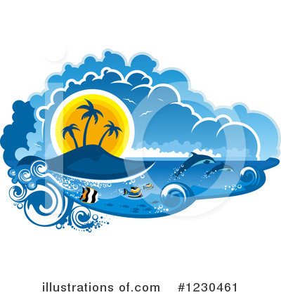 Palm Trees Clipart #1230461 by Vector Tradition SM