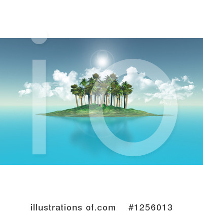 Royalty-Free (RF) Island Clipart Illustration by KJ Pargeter - Stock Sample #1256013