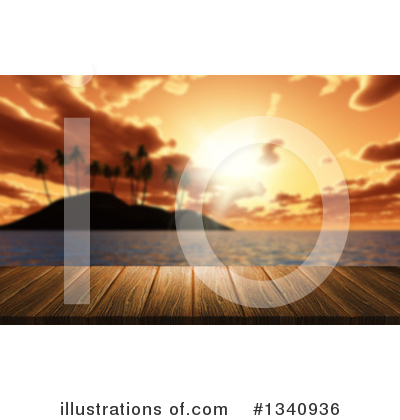 Royalty-Free (RF) Island Clipart Illustration by KJ Pargeter - Stock Sample #1340936
