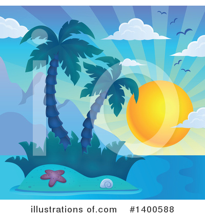 Tropical Island Clipart #1400588 by visekart