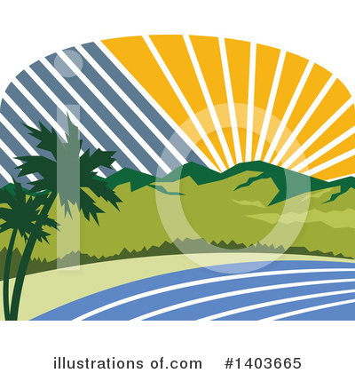 Royalty-Free (RF) Island Clipart Illustration by patrimonio - Stock Sample #1403665