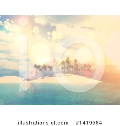 Royalty-Free (RF) Island Clipart Illustration by KJ Pargeter - Stock Sample #1419584