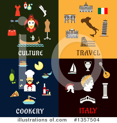 Italy Flag Clipart #1357504 by Vector Tradition SM