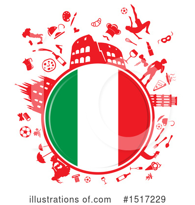 Italy Flag Clipart #1517229 by Domenico Condello