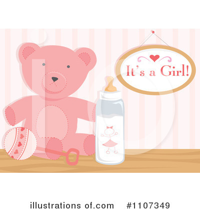 Royalty-Free (RF) Its A Girl Clipart Illustration by Amanda Kate - Stock Sample #1107349