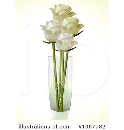 Royalty-Free (RF) Ivory Rose Clipart Illustration by elaineitalia - Stock Sample #1067782
