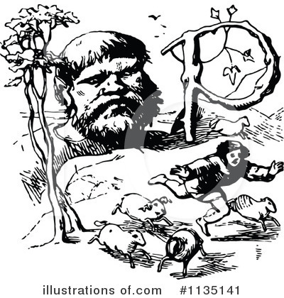 Royalty-Free (RF) Jack The Giant Killer Clipart Illustration by Prawny Vintage - Stock Sample #1135141