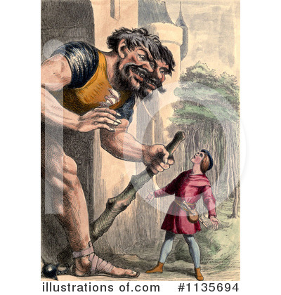 Royalty-Free (RF) Jack The Giant Killer Clipart Illustration by Prawny Vintage - Stock Sample #1135694