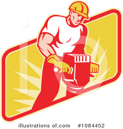 Royalty-Free (RF) Jackhammer Clipart Illustration by patrimonio - Stock Sample #1084452