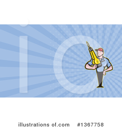 Royalty-Free (RF) Jackhammer Clipart Illustration by patrimonio - Stock Sample #1367758