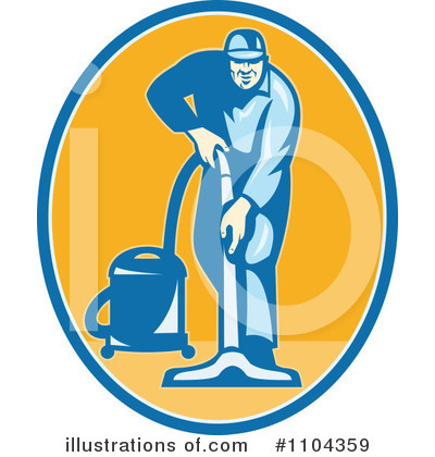 Royalty-Free (RF) Janitor Clipart Illustration by patrimonio - Stock Sample #1104359