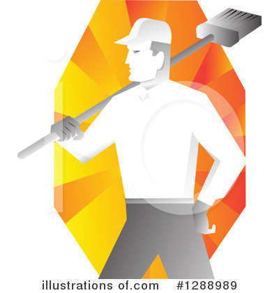 Royalty-Free (RF) Janitor Clipart Illustration by patrimonio - Stock Sample #1288989