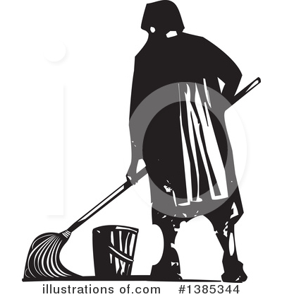 Royalty-Free (RF) Janitor Clipart Illustration by xunantunich - Stock Sample #1385344
