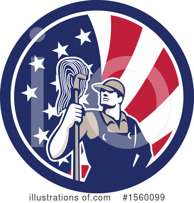 Royalty-Free (RF) Janitor Clipart Illustration by patrimonio - Stock Sample #1560099