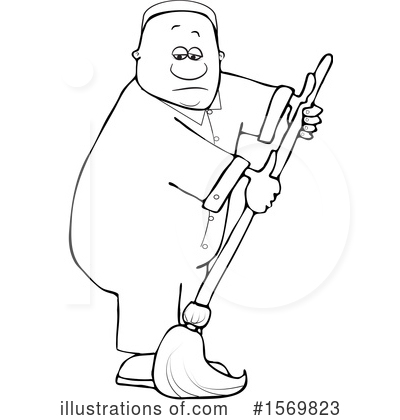Royalty-Free (RF) Janitor Clipart Illustration by djart - Stock Sample #1569823