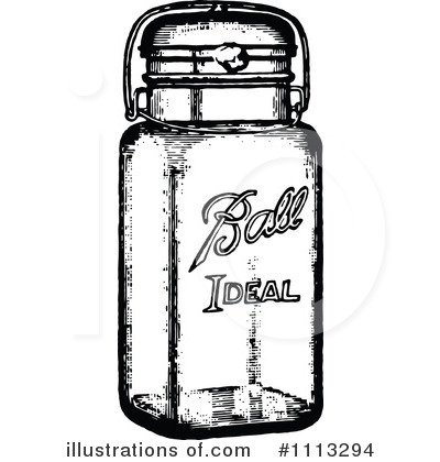 Royalty-Free (RF) Jar Clipart Illustration by Prawny Vintage - Stock Sample #1113294