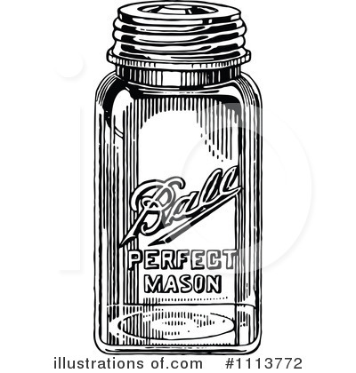 Royalty-Free (RF) Jar Clipart Illustration by Prawny Vintage - Stock Sample #1113772
