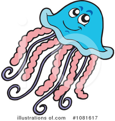 Royalty-Free (RF) Jellyfish Clipart Illustration by visekart - Stock Sample #1081617
