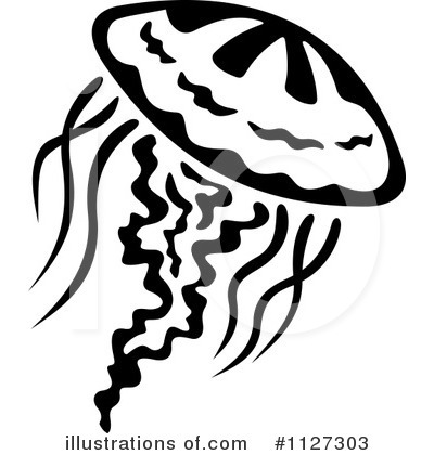Royalty-Free (RF) Jellyfish Clipart Illustration by Vector Tradition SM - Stock Sample #1127303