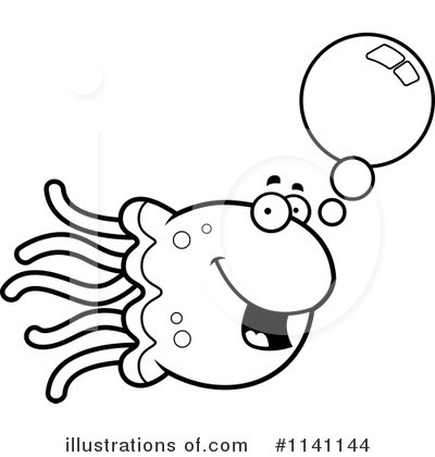 Royalty-Free (RF) Jellyfish Clipart Illustration by Cory Thoman - Stock Sample #1141144
