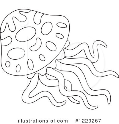 Royalty-Free (RF) Jellyfish Clipart Illustration by Alex Bannykh - Stock Sample #1229267