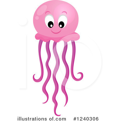 Royalty-Free (RF) Jellyfish Clipart Illustration by visekart - Stock Sample #1240306