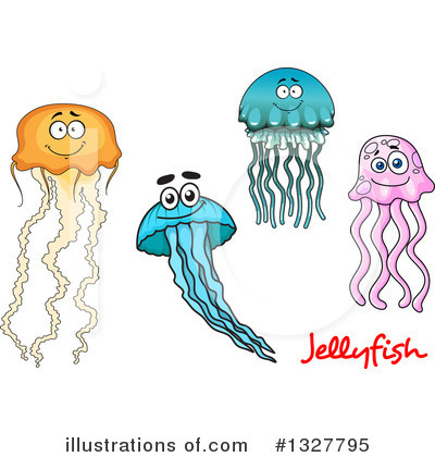 Royalty-Free (RF) Jellyfish Clipart Illustration by Vector Tradition SM - Stock Sample #1327795