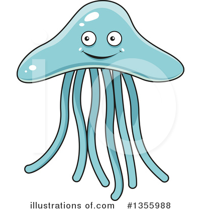 Royalty-Free (RF) Jellyfish Clipart Illustration by Vector Tradition SM - Stock Sample #1355988