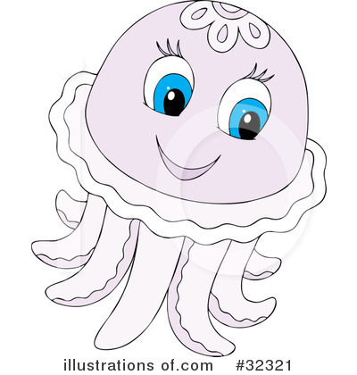 Jellyfish Clipart #32321 by Alex Bannykh