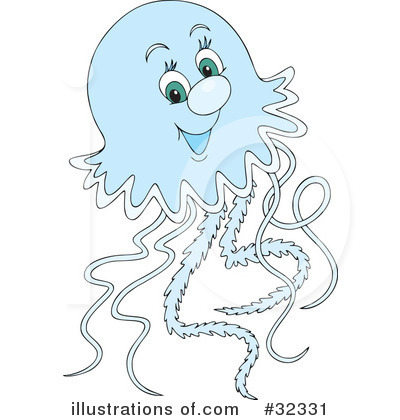 Royalty-Free (RF) Jellyfish Clipart Illustration by Alex Bannykh - Stock Sample #32331