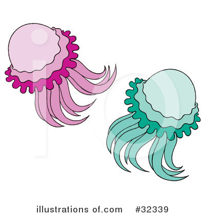 Royalty-Free (RF) Jellyfish Clipart Illustration by Alex Bannykh - Stock Sample #32339