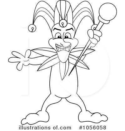 Royalty-Free (RF) Jester Clipart Illustration by Pams Clipart - Stock Sample #1056058